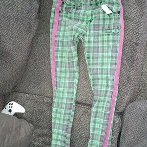 Multi color plaid pants